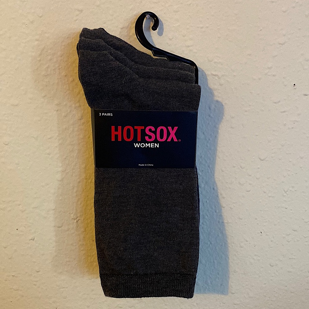 🧦 Hot Sox 3 Pairs “Plain Gray” Bundle